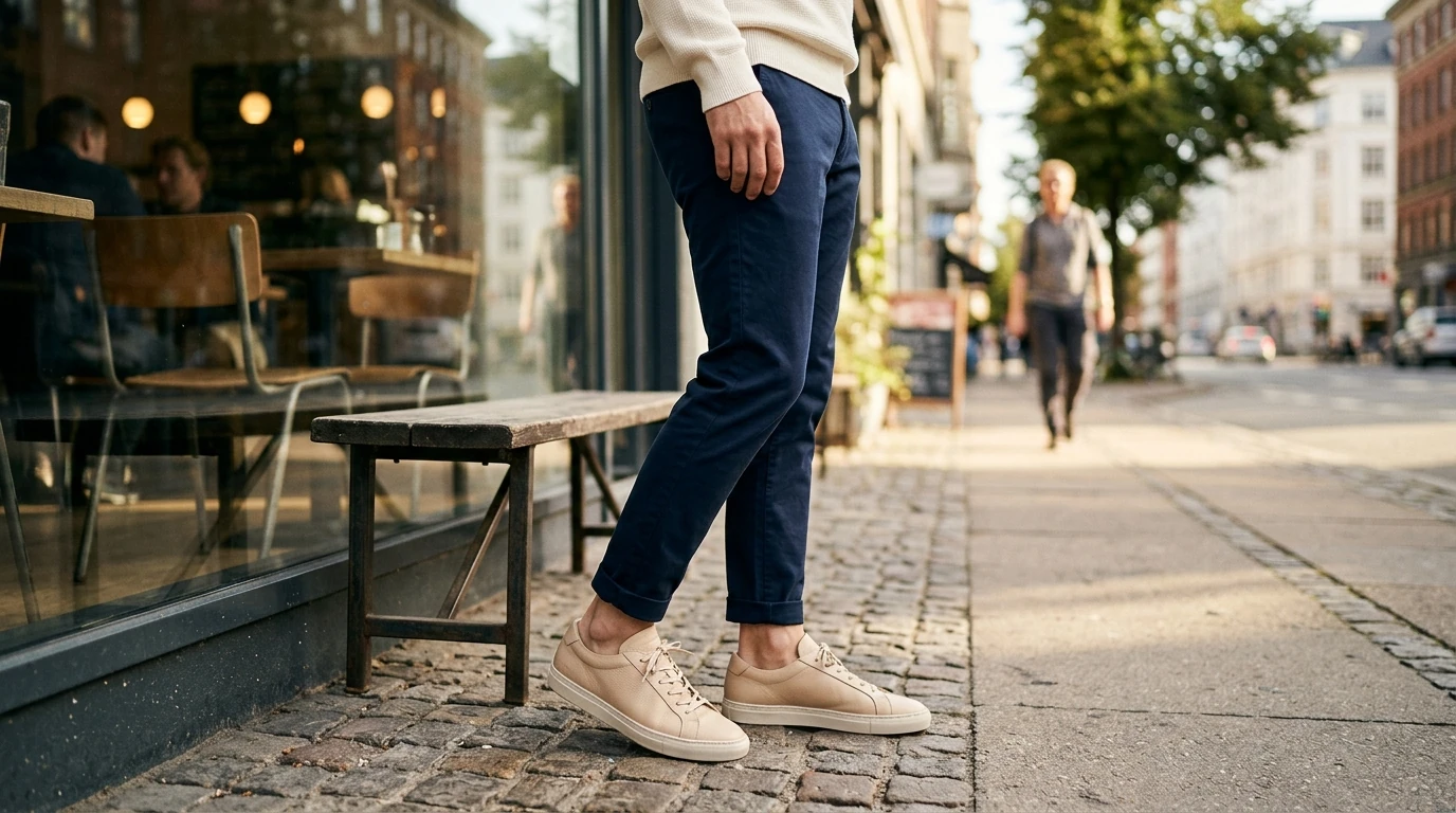 Antony Morato Beige Leather Sneakers: Smart-Casual Staple