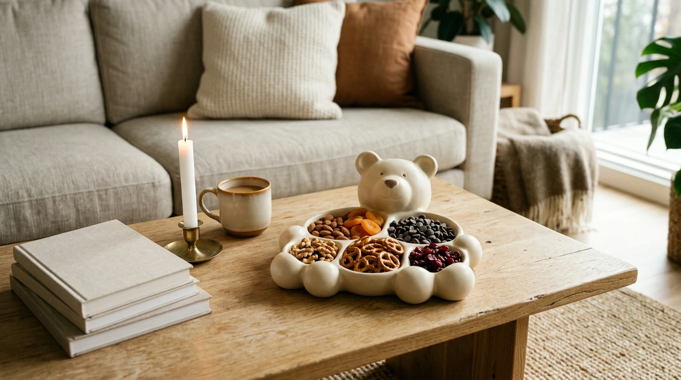 Bubble Bear Snack Tray: Cute Compartments for Treats